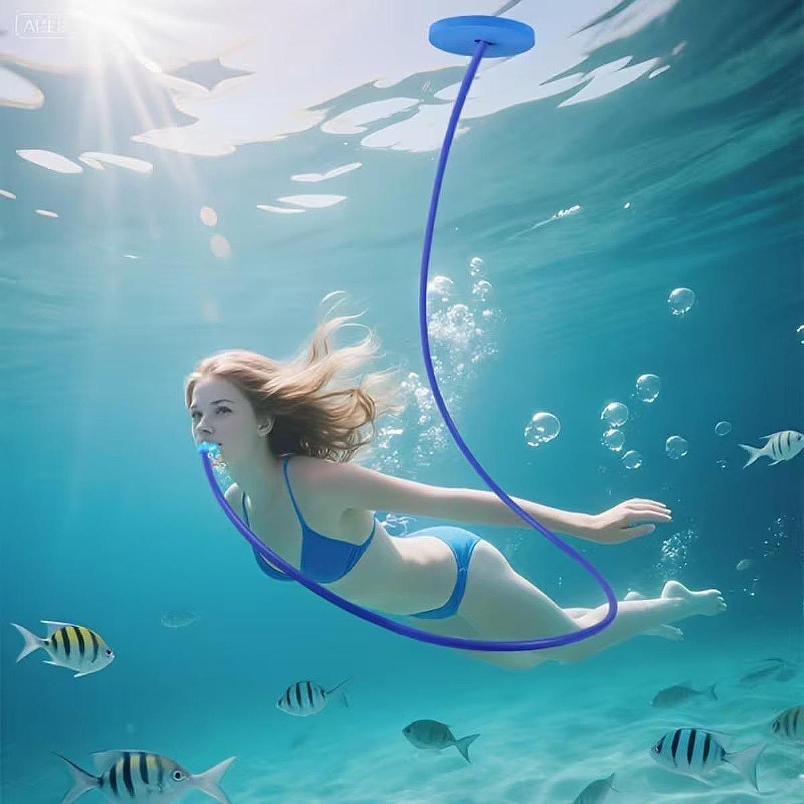 Aquatic Sports Swimming - Silikonowy, przenośny, całkowicie suchy, oddychający fajer